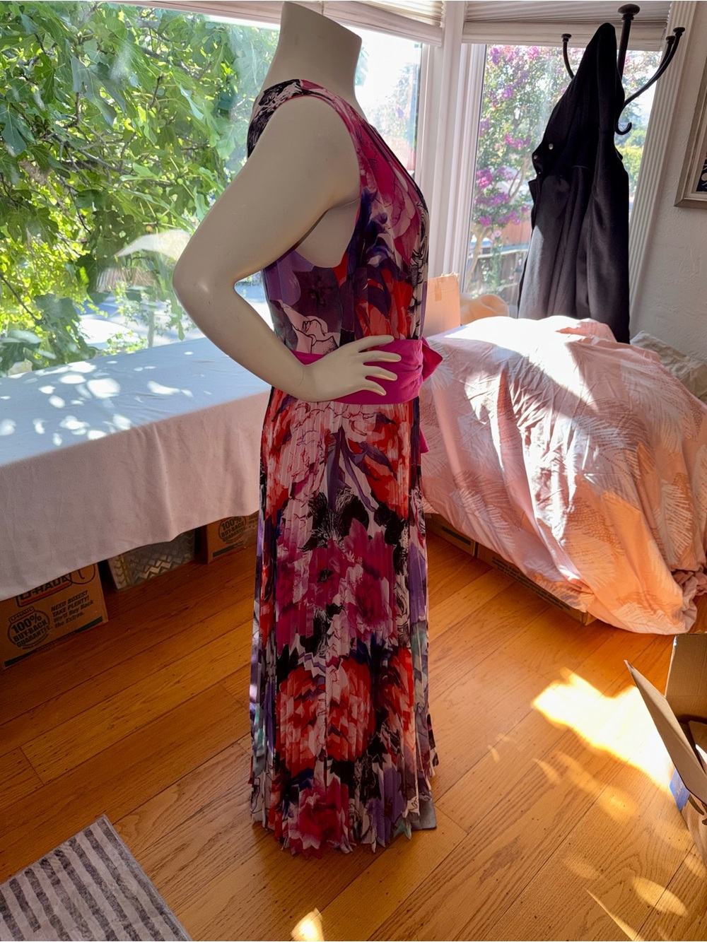Eliza J Formal Full Length Floral Print Gown Sz 18W - Picture 4 of 14